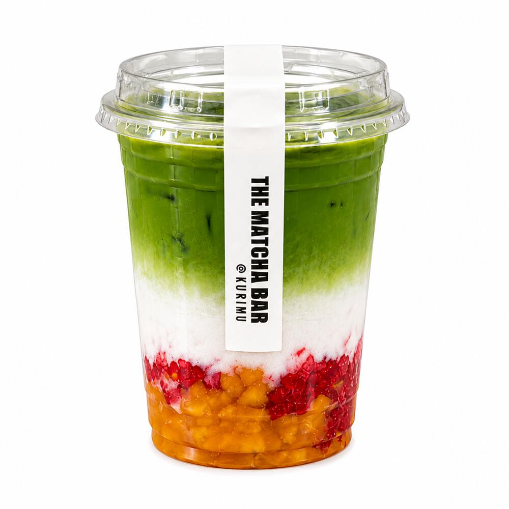 Raspberry Mango Matcha Latte