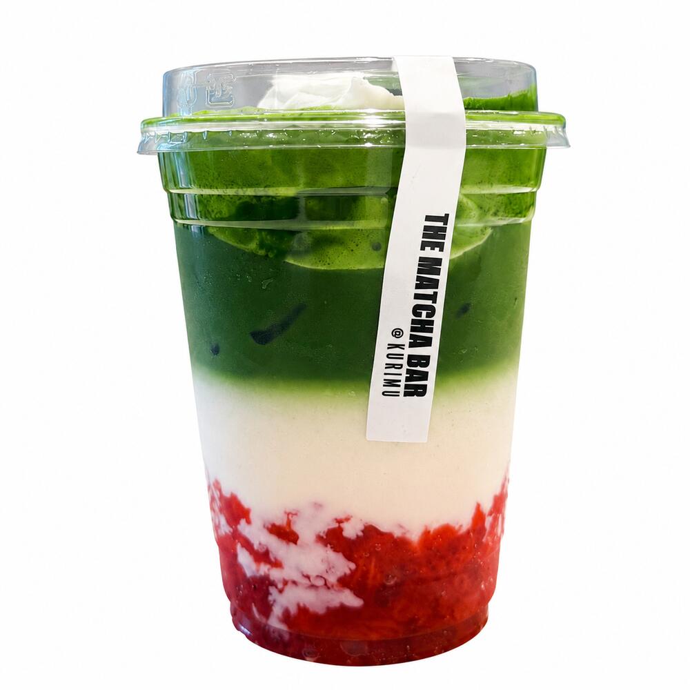 STRAWBERRY STICKY RICE MATCHA (Dairy)